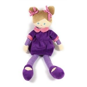 Applesauce Plush Baby Doll Toy Purple Violet French Doll 12” Soft Light EUC